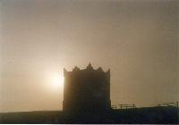 Rivington Pike in mist